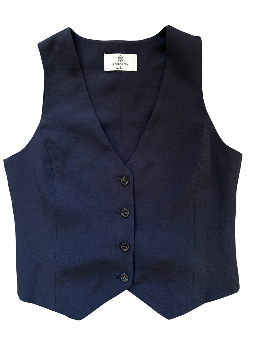 Aritzia Babaton Deniro Vest Black Size 2 Tailored Waistcoat